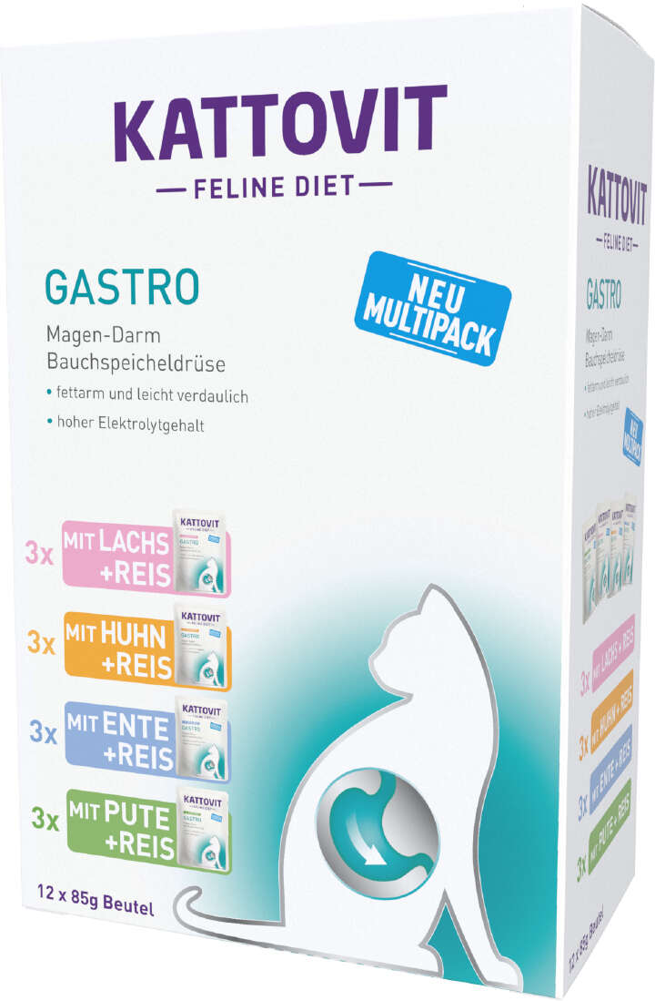 KATTOVIT Katzen-Nassfutter Gastro Multipack 12x85 g